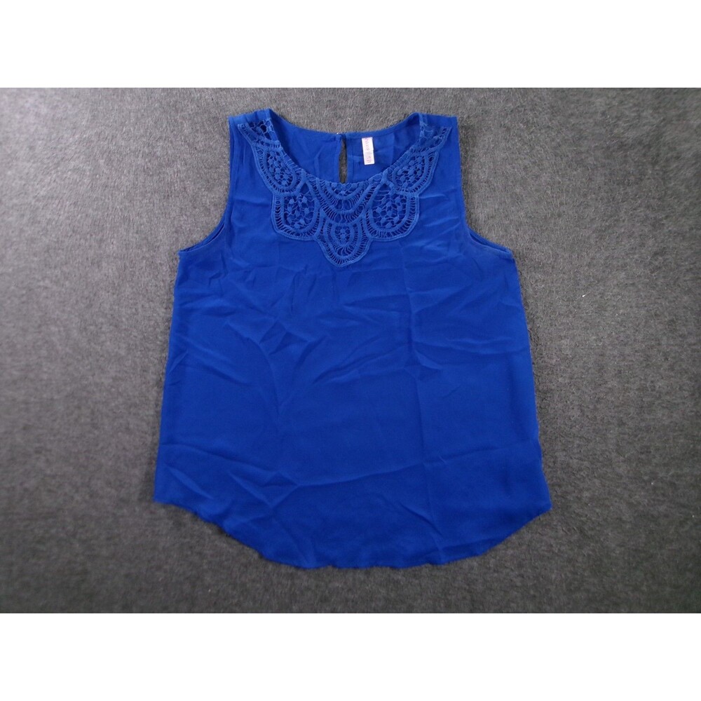 Xhilaration Top Women L Blue Office Casual Work Day Base Layer Capsule Everyday